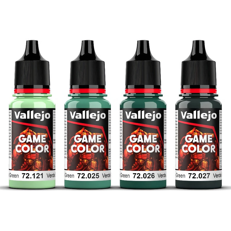 72.383 Cold Green Color Set (4x18ml) - Vallejo: Game Color