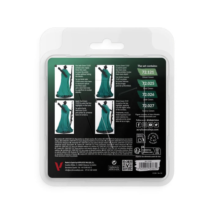 72.383 Cold Green Color Set (4x18ml) - Vallejo: Game Color