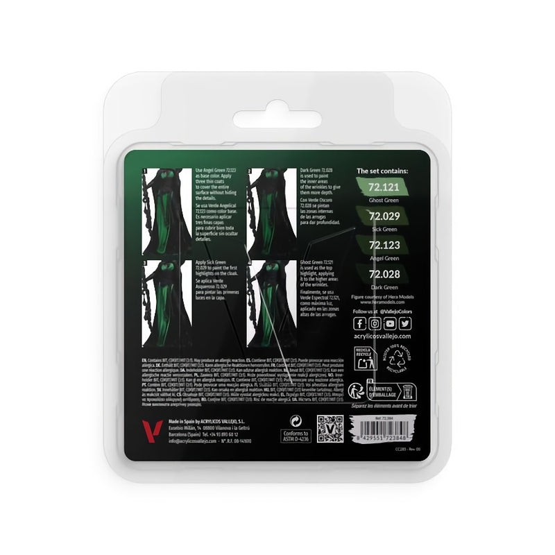 72.384 Green Color Set (4x18ml) - Vallejo: Game Color