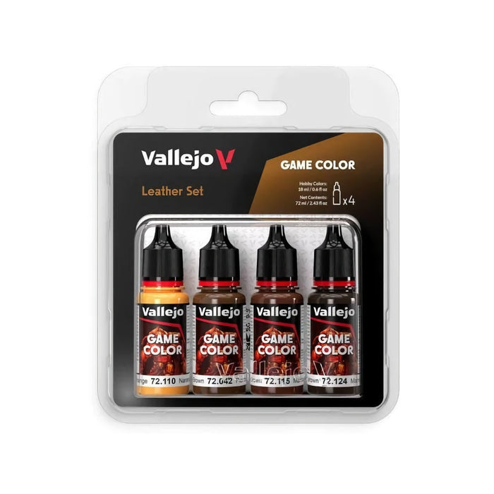 72.385 Leather Color Set (4x18ml) - Vallejo: Game Color