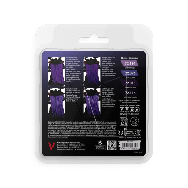 72.382 Purple Color Set (4x18ml) - Vallejo: Game Color