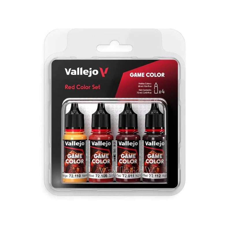 72.377 Red Color Set (4x18ml) - Vallejo: Game Color