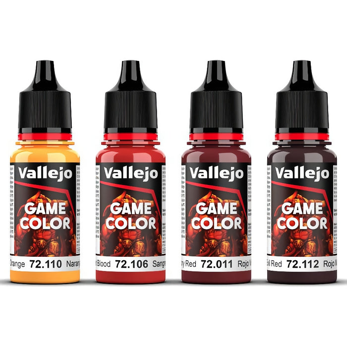 72.377 Red Color Set (4x18ml) - Vallejo: Game Color