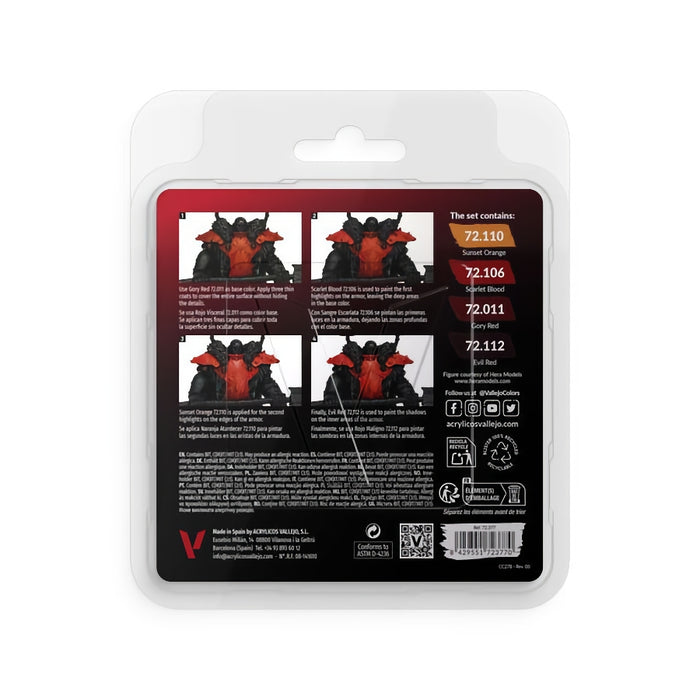 72.377 Red Color Set (4x18ml) - Vallejo: Game Color