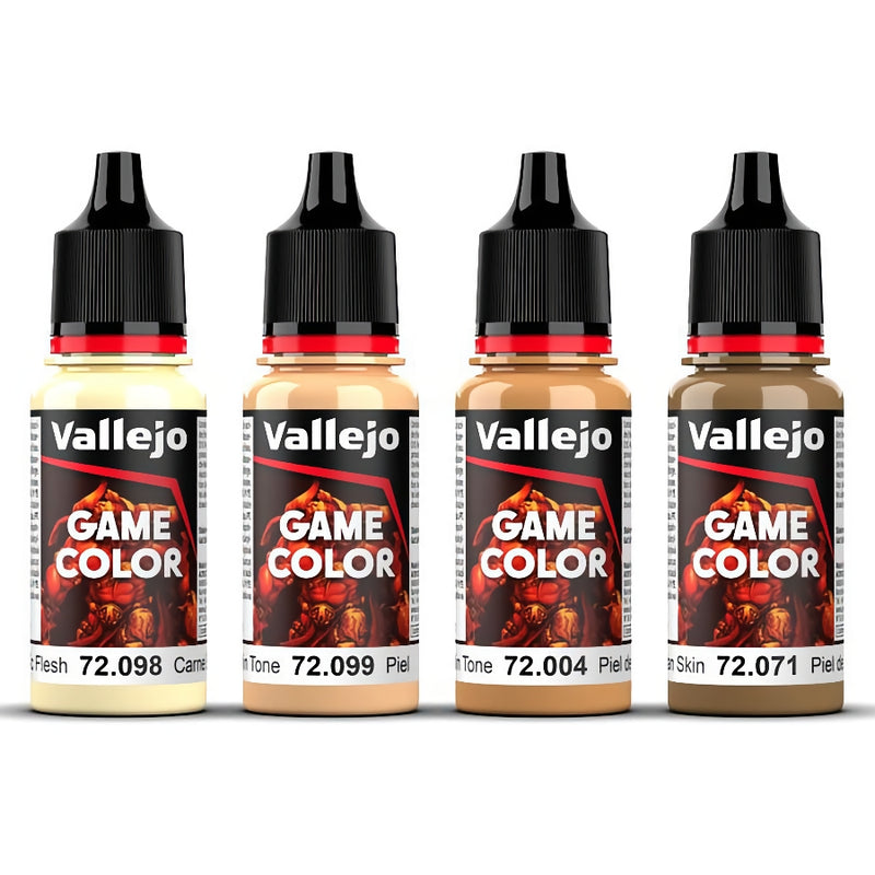 72.380 Tanned Skin Color Set (4x18ml) - Vallejo: Game Color