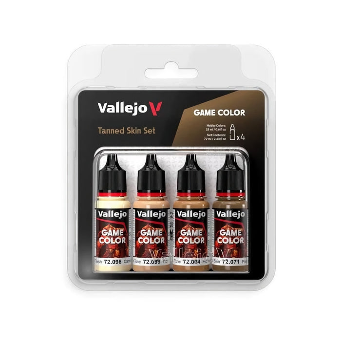 72.380 Tanned Skin Color Set (4x18ml) - Vallejo: Game Color