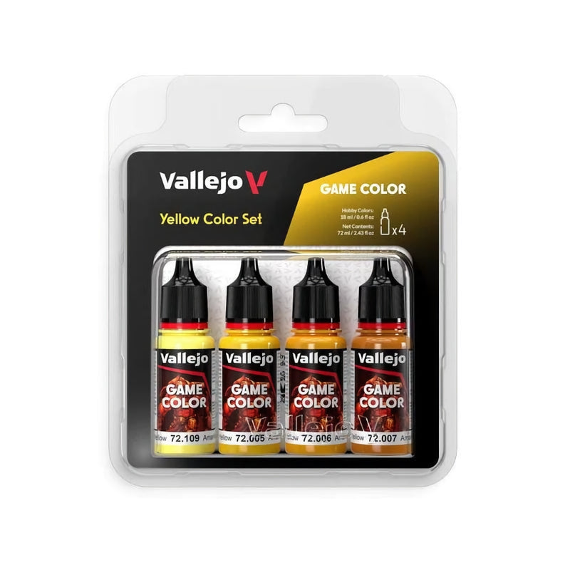72.378 Yellow Color Set (4x18ml) - Vallejo: Game Color
