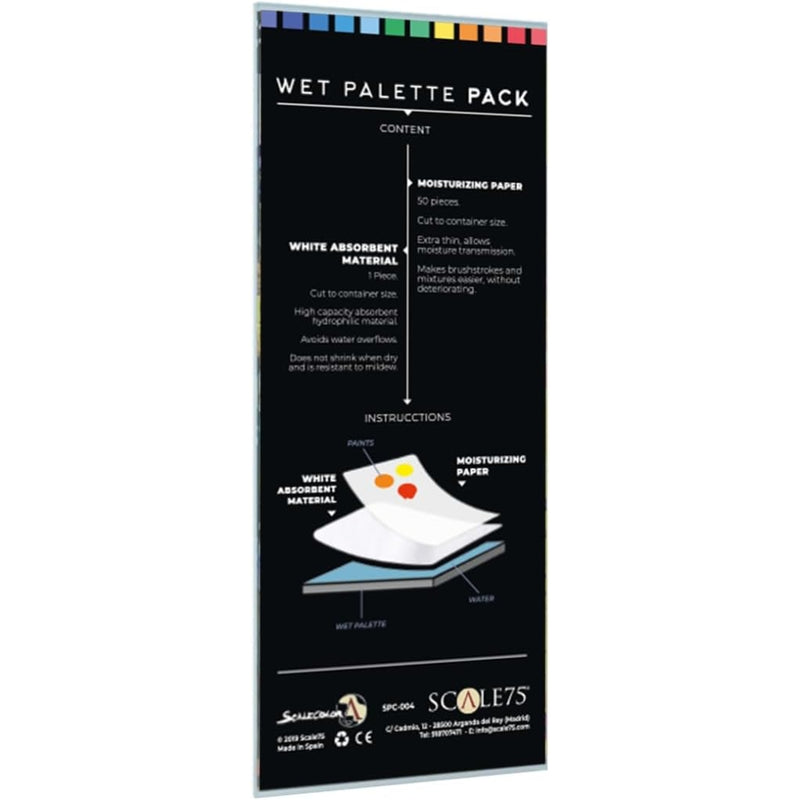 Wet Palette Pack (50 hojas) – Scale75: Complementos