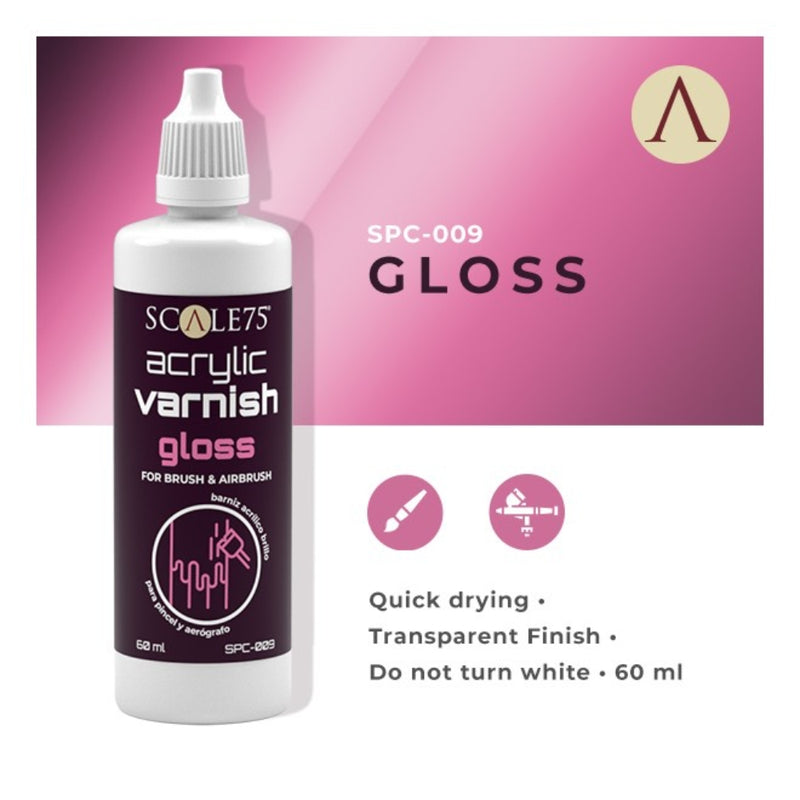 Acrylic Varnish: Gloss (60ml) – Scale75: Complementos