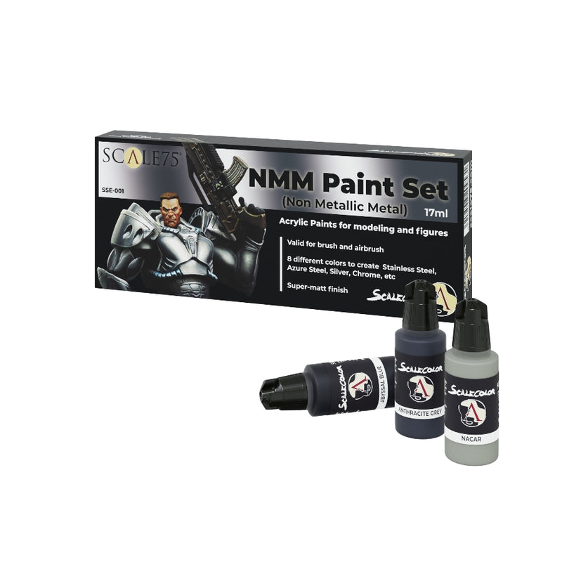 Scalecolor: NMM Steel Paint Set - Scale75: Set de Pinturas