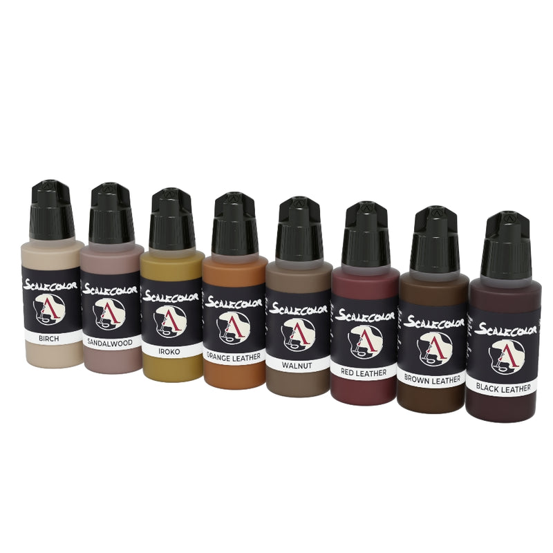 Scalecolor: Wood and Leather Paint Set - Scale75: Set de Pinturas