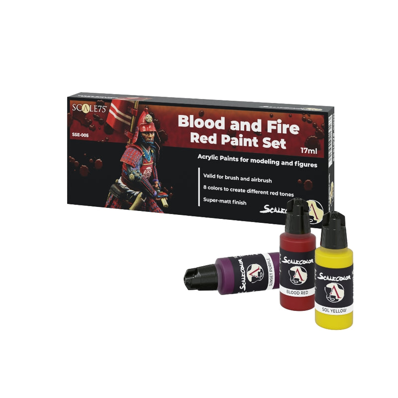 Scalecolor: Blood And Fire Paint Set - Scale75: Set de Pinturas