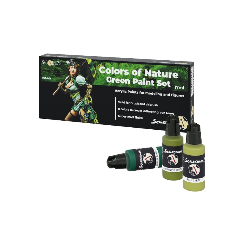 Scalecolor: Colors of Nature Green Paint Set - Scale75: Set de Pinturas