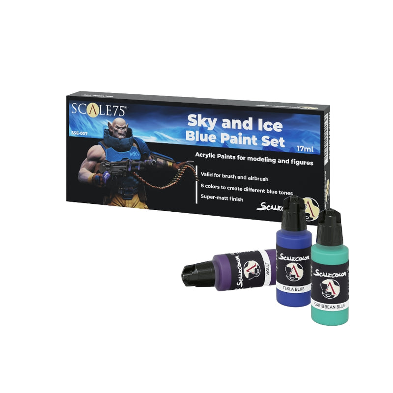 Scalecolor: Sky and Ice Blue Paint Set - Scale75: Set de Pinturas