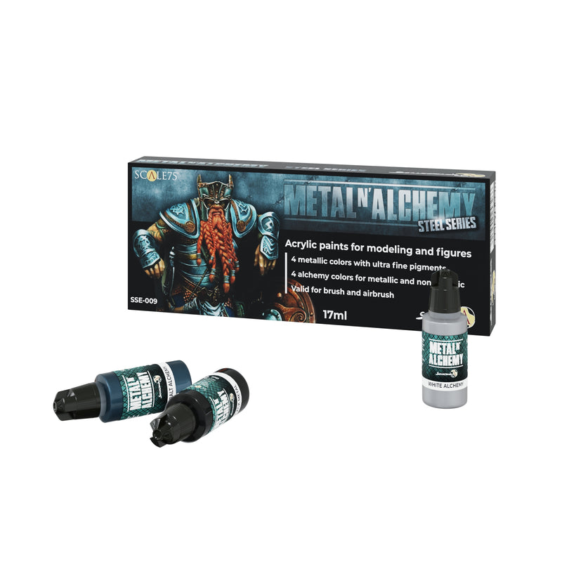 Scalecolor: Metal'n Alchemy Steel Series - Scale75: Set de Pinturas
