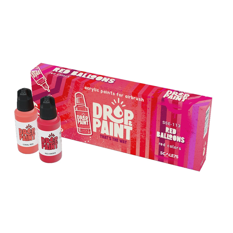 Drop & Paint: Red Balloons - Scale75: Set de Pinturas