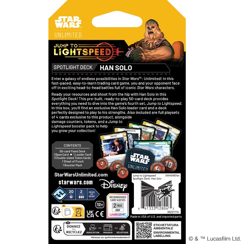 Star Wars Unlimited - Jump to Lightspeed: Han Solo Deck (Inglés)