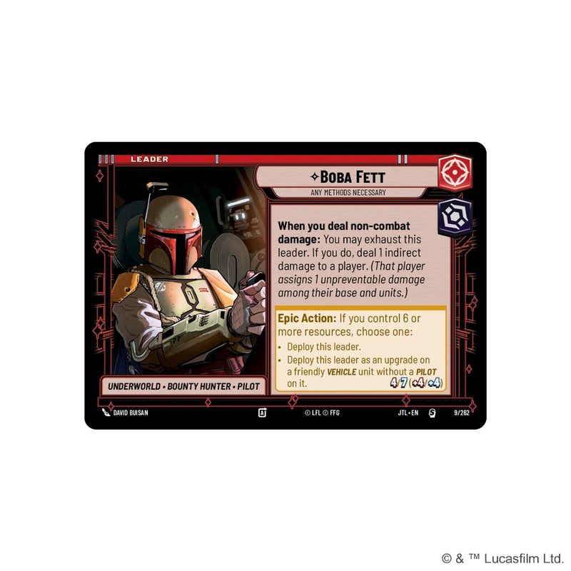 Star Wars Unlimited - Jump to Lightspeed: Boba Fett Deck (Inglés)