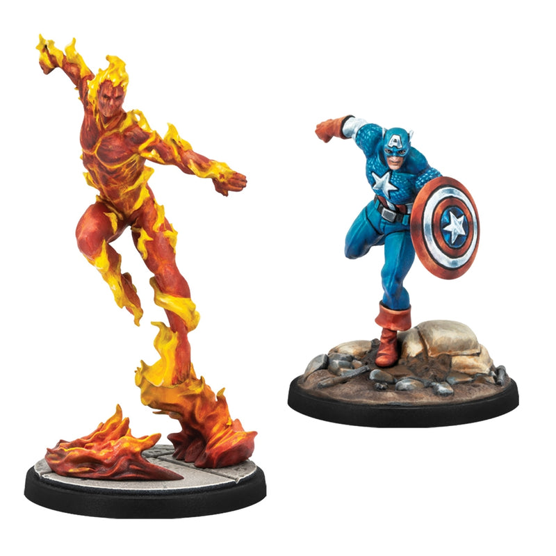 Captain America & The Original Human Torch - Marvel: Crisis Protocol