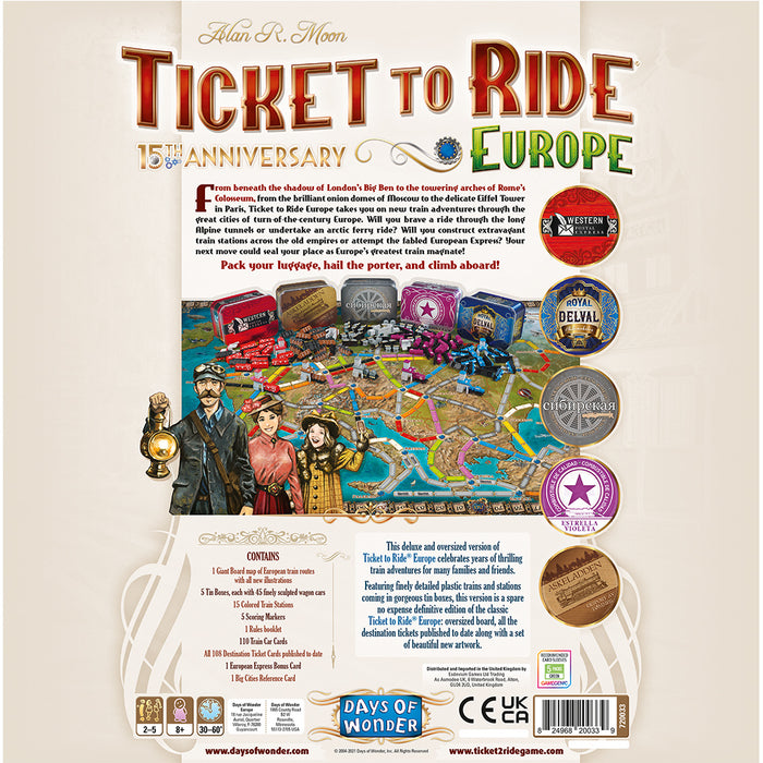 Ticket to Ride: Europe 15th Anniversary (English)