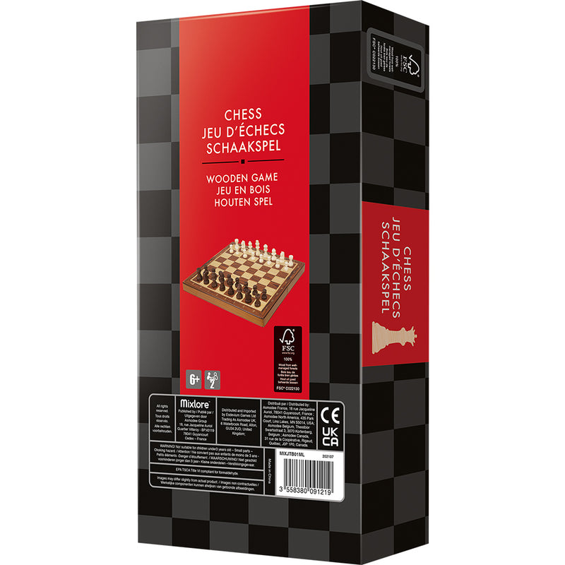 Ajedrez - Versión tablero de madera plegable