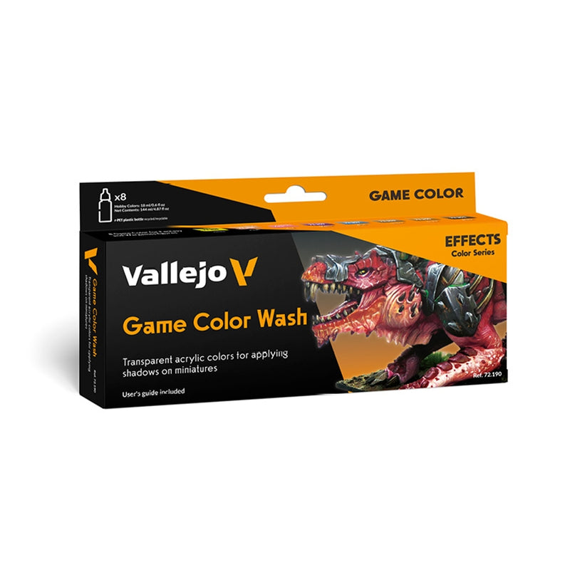 Game Color Wash Paint Set (8x18ml) - Vallejo: Game Color, Effects Color Series