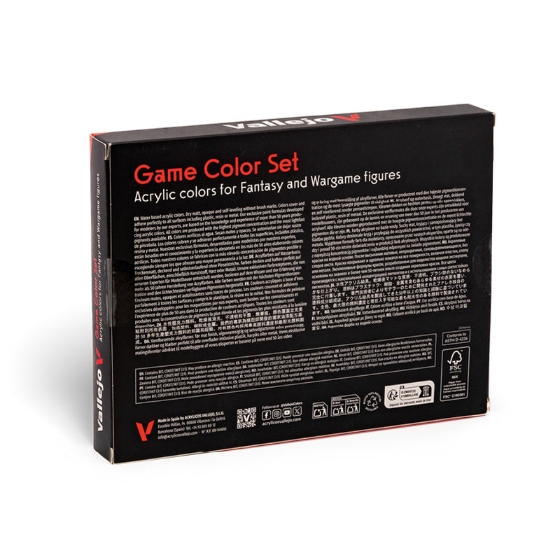 72.189 Leather & Metal Paint Set (16x 17ml) - Vallejo: Game Color