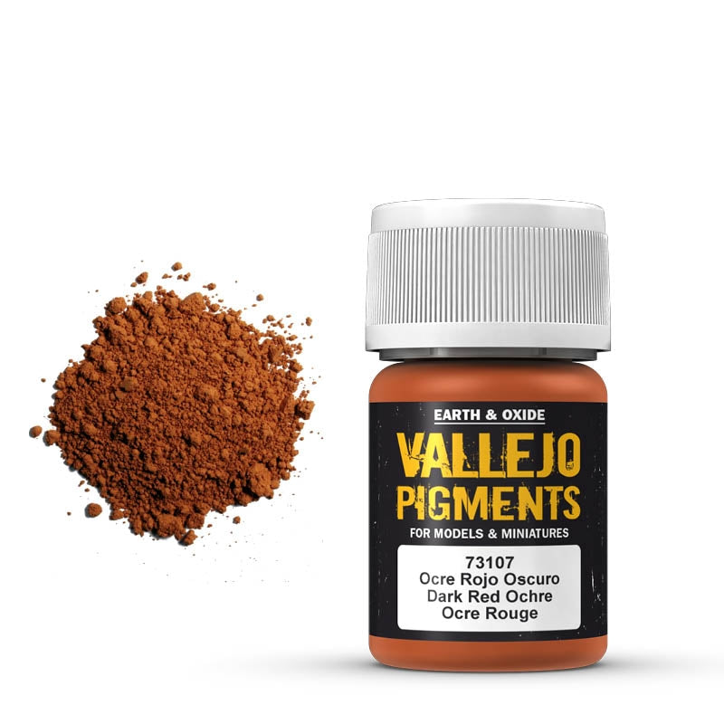 73.107 Dark Red Ochre (35ml) - Vallejo: Pigments