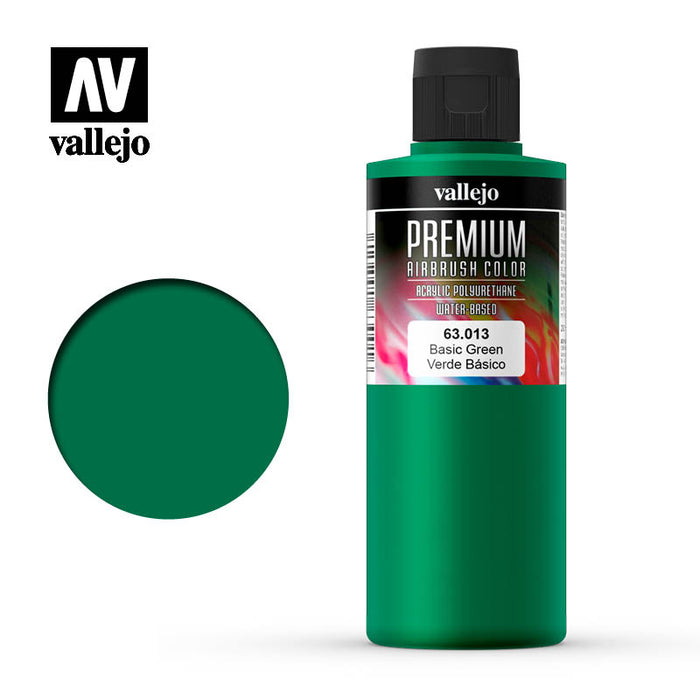 63.013 Basic Green (200ml) - Vallejo: Premium Airbrush Color