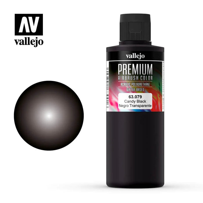 63.079 Candy Black (200ml) - Vallejo: Premium Airbrush Color