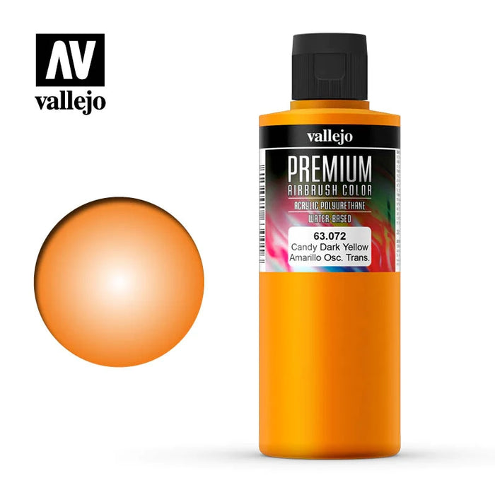 63.072 Candy Dark Yellow (200ml) - Vallejo: Premium Airbrush Color