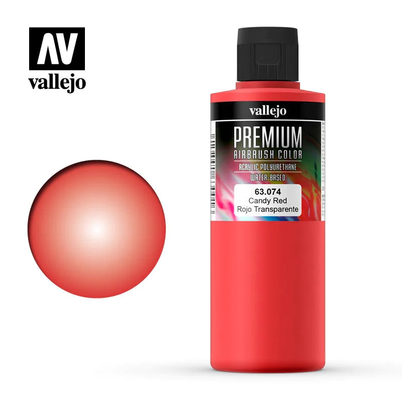 63.074 Candy Red (200ml) - Vallejo: Premium Airbrush Color