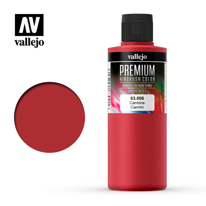 63.006 Carmine (200ml) - Vallejo: Premium Airbrush Color