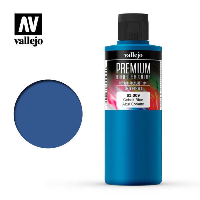 63.009 Cobalt Blue (200ml) - Vallejo: Premium Airbrush Color