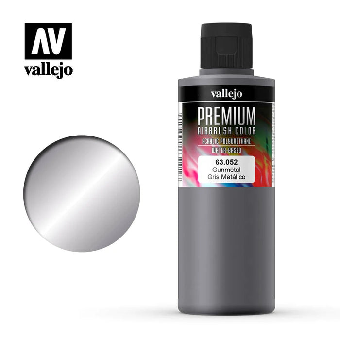 63.052 Gunmetal (200ml) - Vallejo: Premium Airbrush Color