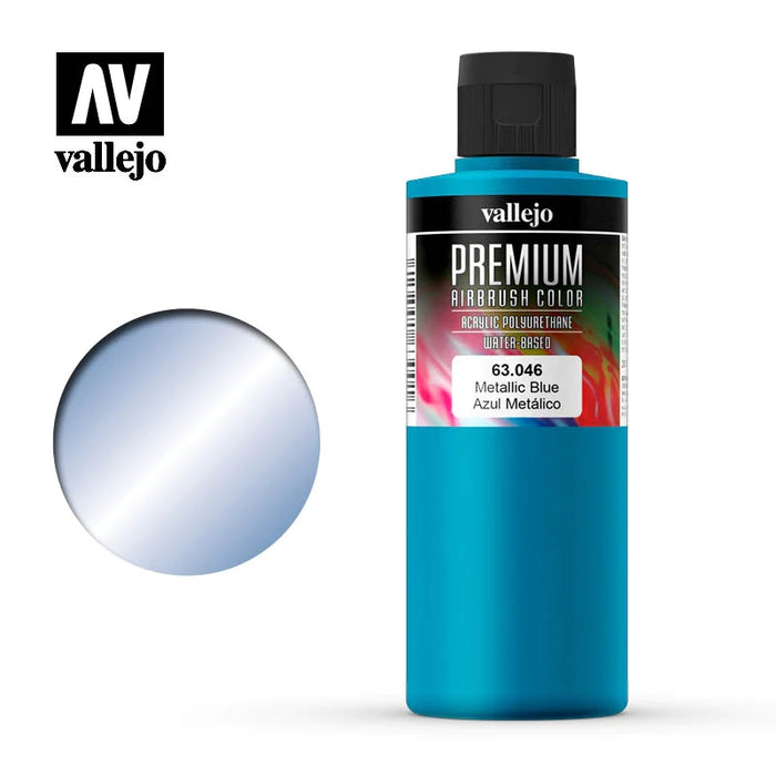 63.046 Metallic Blue (200ml) - Vallejo: Premium Airbrush Color