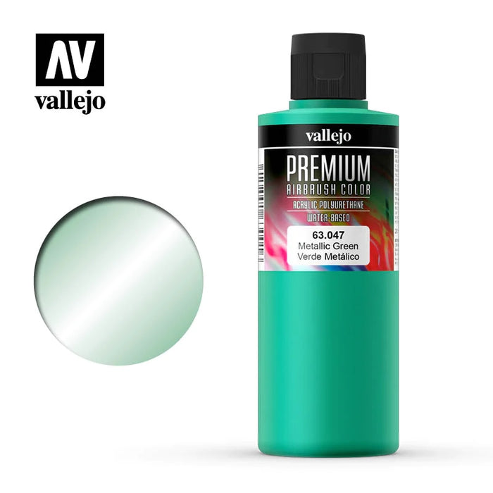 63.047 Metallic Green (200ml) - Vallejo: Premium Airbrush Color