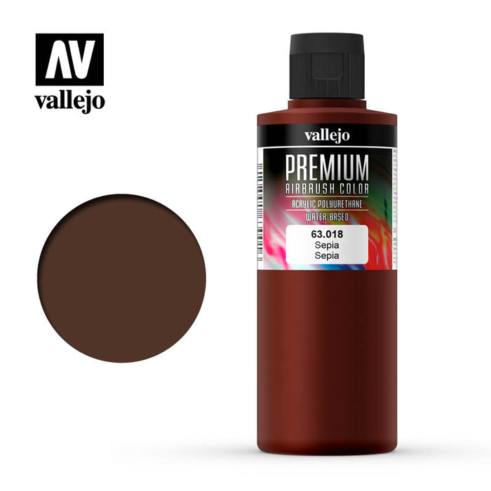 63.018 Sepia (200ml) - Vallejo: Premium Airbrush Color
