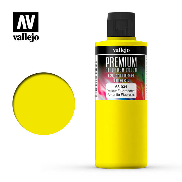 63.031 Yellow Fluorescent (200ml) - Vallejo: Premium Airbrush Color