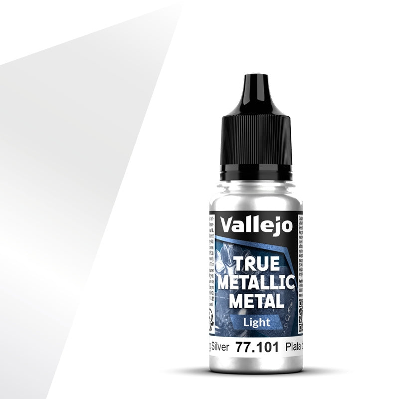 77.101 Plata de Ley Light (18ml) - Vallejo: True Metallic Metal