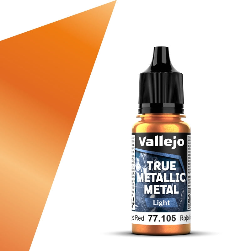 77.105 Rojo Forjado Light (18ml) - Vallejo: True Metallic Metal