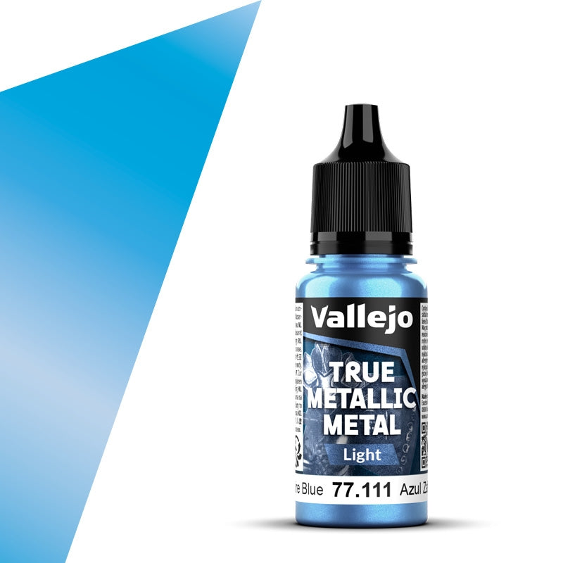 77.111 Azul Zafiro Light (18ml) - Vallejo: True Metallic Metal