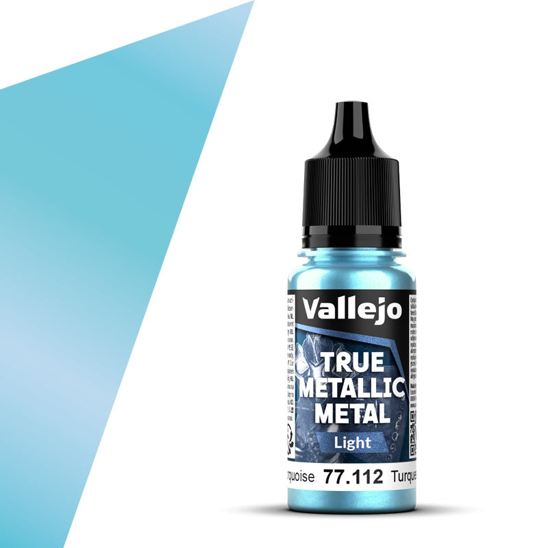 77.112 Turquesa Hidra Light (18ml) - Vallejo: True Metallic Metal