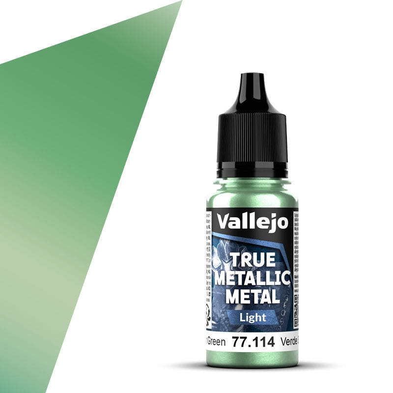 77.114 Verde Sombrío Light (18ml) - Vallejo: True Metallic Metal