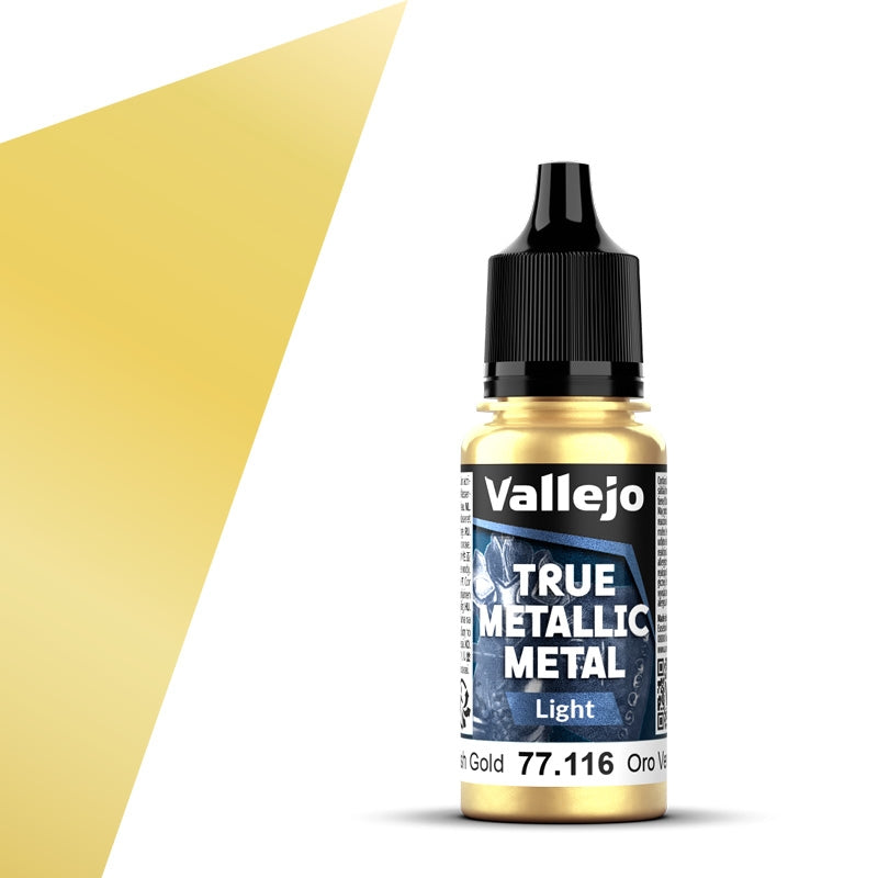 77.116 Oro Verde Light (18ml) - Vallejo: True Metallic Metal