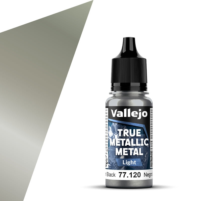77.120 Negro Obsidiana Light (18ml) - Vallejo: True Metallic Metal