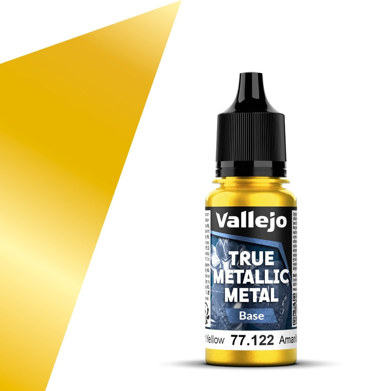 77.122 Amarillo Radiante Base (18ml) - Vallejo: True Metallic Metal