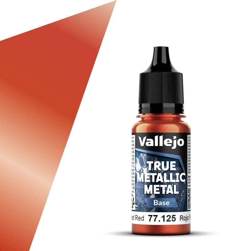 77.125 Rojo Forjado Base (18ml) - Vallejo: True Metallic Metal