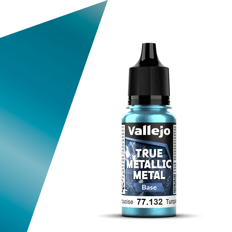77.132 Turquesa Hidra Base (18ml) - Vallejo: True Metallic Metal
