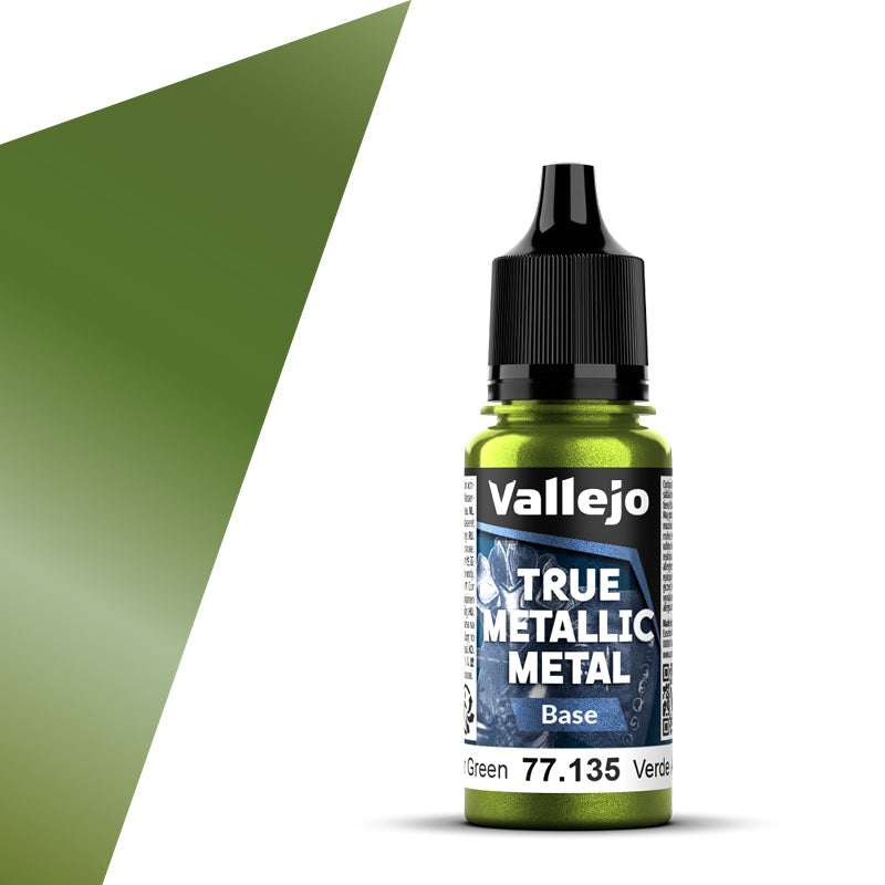 77.135 Verde Ámbar Base (18ml) - Vallejo: True Metallic Metal